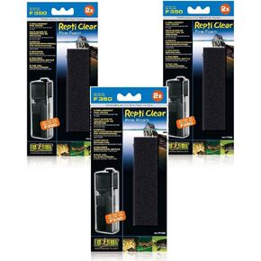 (3 عبوات) مرشحات إسفنجية دقيقة Exo Terra Repti Clear 350، 2 إسفنجة لكل منها in Kuwait