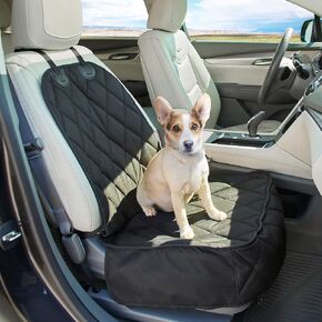 Quilted Dog Front Car Seat Cover, Waterproof, Scratch Proof & Non-Slip, Durable Pet Front Car Seat Cover for Trucks, SUV