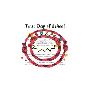First Day of School Bracelet Mommy and Me Bracelet Set for 2 Back to School Gift First Day of Kindergarten Mother Son Matching Wish Bracelet (Red)