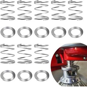 8 Pack Spring and Washer Compatible with KitchenAid Mixers - Stainless Steel Replacement Parts Compatible with KitchenAid Stand Mixer 3.5/4/5/6/7/8Qt, sliver