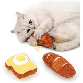 Cat Toys, 2 Pack Catnip Bell Sound Toys Soft and Durable, Interactive Cat Kick Chew Bite Toys for Indoor Cats, 2 Size for All Breeds