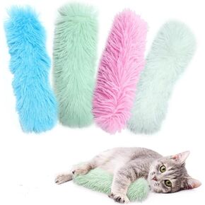 YVPSI Cat Toys Pillows 4 Pack Interactive Kitten Kicker Catnip Plush Toys Catnip Toys for Kittens Indoor
