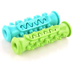 Guardians Dog Chew Toys for Aggressive Chewers, Dog Toothbrush Care Cleaning Stick, Puppy Toothing Chew Toy for Small Middle Dog (Blue+Green)
