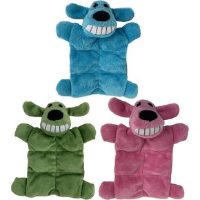 Multipet Loofa Squeaker Mat 6" Dog Toy (3 Pack)