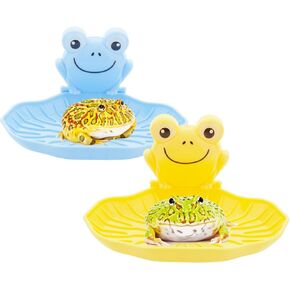 DQITJ 2 Pack Tree Frog Tank Accessories Toad Habitat Decoration with Suction Cup for Tadpole Tree Frog Amphibian Aquatic