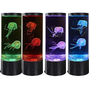 Jellyfish Lava Lamp, Jellyfish lamps for kids, Jellyfish aquarium lamp, Jelleyfish light tank, Electric Jellyfish LED tank lamp, night light, Color Changing effect mood light,11" tall, 2023 Dec. new