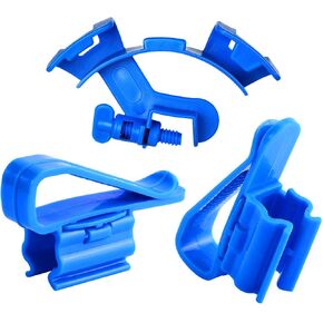 3Pcs Adjustable Fish Tank Water Hose Holder Water Tube Clamp Fixed Clip Aquarium Pipe Holder (1 Curved Shape, 2 Straight)
