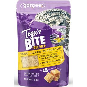 3oz Tegu Lizard Food. Complete Gel Diet for Both Juveniles and Adults. Proudly Made in The USA, Using Premium Ingredients, Fortified Gourmet Formula. Enjoy!