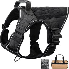 Pink Service Dog in Training Vest Harness for Medium Large Dogs, Reflective Adjustable Heavy Duty Padded Dog Harness, with Front Clip and Metal Buckles Do Not Pet for Training, Hiking