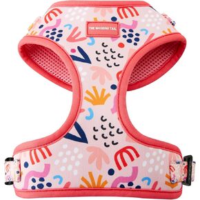 Wagging Tail Premium No Pull Dog Harness - Adjustable, Soft, Cute (Oranges, X-Small)