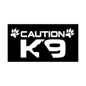 Caution K9 Dog Decal Vinyl Sticker Police Dog Law Enforcement Car Decal for Cars, Trucks, Walls Windows, Laptops, 7" Inches (WHITE)