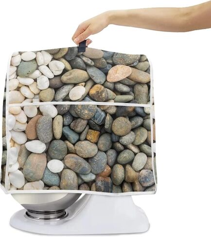 Stand Mixer Cover Compatible with Kitchen Aid Mixer, White Marble Print Kitchen Appliance Dustproof Covers with Pockets, Fits All Tilt Head & Bowl Lift Models Mixers in Saudi Arabia