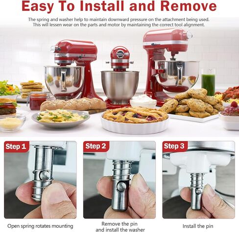 زنبرك وغسالة سريعة التثبيت متوافقة مع خلاطات رأس إمالة كيتشن ايد، زنبرك لملحقات خلاطات رأس إمالة كيتشن ايد، حماية وزيادة عمر الخلاط in Kuwait