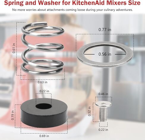 زنبرك وغسالة سريعة التثبيت متوافقة مع خلاطات رأس إمالة كيتشن ايد، زنبرك لملحقات خلاطات رأس إمالة كيتشن ايد، حماية وزيادة عمر الخلاط in Kuwait
