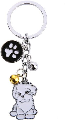 سلسلة مفاتيح تذكارية للحيوانات الأليفة، حلقة مفاتيح على شكل كلب، علامات تعريف جرو لطيفة، سلسلة مفاتيح معدنية للكلاب لعيد الميلاد للأصدقاء in Kuwait