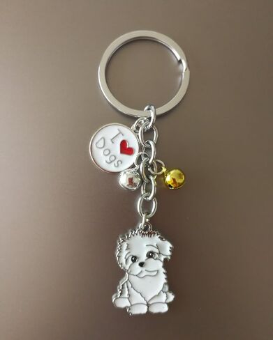 سلسلة مفاتيح تذكارية للحيوانات الأليفة، حلقة مفاتيح على شكل كلب، علامات تعريف جرو لطيفة، سلسلة مفاتيح معدنية للكلاب لعيد الميلاد للأصدقاء in Kuwait