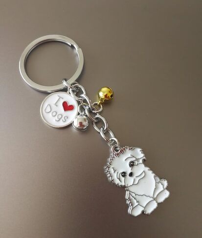 سلسلة مفاتيح تذكارية للحيوانات الأليفة، حلقة مفاتيح على شكل كلب، علامات تعريف جرو لطيفة، سلسلة مفاتيح معدنية للكلاب لعيد الميلاد للأصدقاء in Kuwait