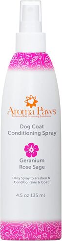 Dog Coat Conditioning Spray - Pet-Friendly Detangler Spray with Natural Essential Oils for Dogs - Daily Dog Spray to Eliminate Odors and Knots - Geranium Sage 4.5 oz. in Kuwait