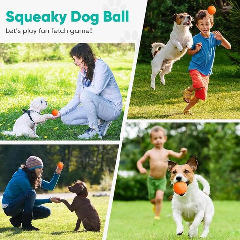 كرة كلب تصدر صوتًا غير قابلة للتدمير من بيتبوبي - لعبة مضغ تفاعلية للمضغ العدواني، مقاومة للماء في الهواء الطلق، لعبة للكلاب من المطاط الطبيعي، تنظف الأسنان، وتخفف القلق للكلاب المتوسطة الصغيرة، برتقالية in Kuwait