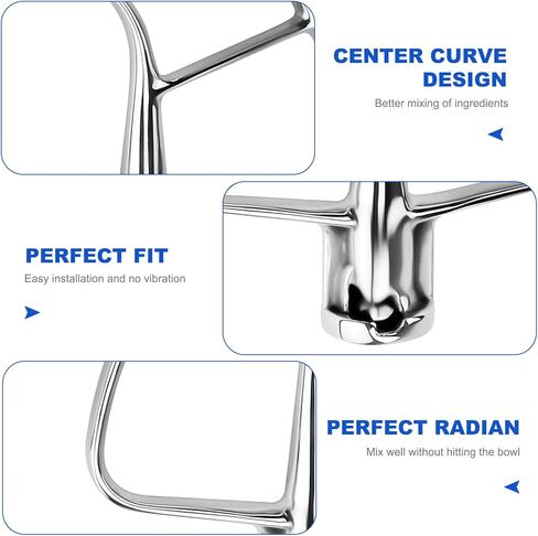 مجداف من الفولاذ المقاوم للصدأ - مرفق لخلاط 5Plus/6Qt لرفع الوعاء كيتشن ايد، استبدال المضرب المسطح للمحترفين 5 Plus و600 سلسلة احترافية، آمن للاستخدام في غسالة الأطباق in Kuwait