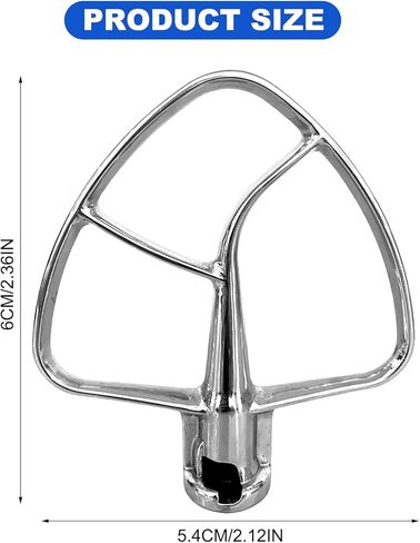 مجداف من الفولاذ المقاوم للصدأ - مرفق لخلاط 5Plus/6Qt لرفع الوعاء كيتشن ايد، استبدال المضرب المسطح للمحترفين 5 Plus و600 سلسلة احترافية، آمن للاستخدام في غسالة الأطباق in Kuwait