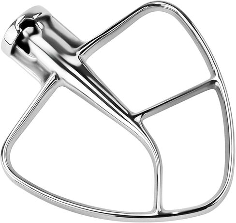 مجداف من الفولاذ المقاوم للصدأ - مرفق لخلاط 5Plus/6Qt لرفع الوعاء كيتشن ايد، استبدال المضرب المسطح للمحترفين 5 Plus و600 سلسلة احترافية، آمن للاستخدام في غسالة الأطباق in Kuwait