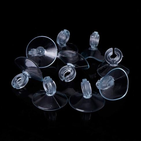 10Pcs Aquarium Suction Cup, Transparent Plastic Sucker with Clips Fish for Tank Pipe Hose Tube Holder Fish Tank Suction Cups Aquarium Air Pump Accessories (1.2in) in Saudi Arabia