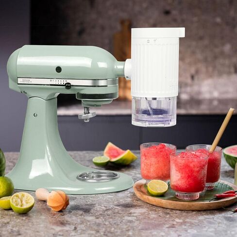 Shave Ice Attachment for Kitchenaid Mixers, Shaved Ice and Snow Cone Attachment for Kitchenaid Stand Mixers With 10 Ice Molds in Saudi Arabia