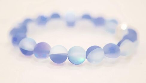 Sky Blue Mermaid Glass Bead & Silver-Plated Bracelet in Saudi Arabia