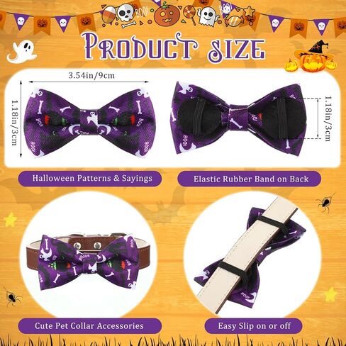 60 Pcs Halloween Dog Collar Bow Ties Bulk Pumpkin Dog Bowtie Halloween Detachable Attachment Puppy Bows for Small Medium Large Dogs Cat Grooming Supplies in Saudi Arabia