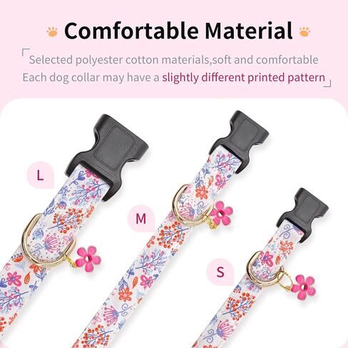 Dog Collar,Personalized Adjustable Cute Puppy Collars for Girl Female Boy Dogs Bee Patterned Design,Soft Pet Collar with Safe Buckle for Small Medium Large Dog. (Yellow Bee, L) in Saudi Arabia