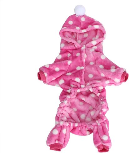 HEEPDD Dog Clothes, Pet Winter Clothes Pet Jump Suit Warm Pajamas Clothing with Hoodies for Dogs Cats in Saudi Arabia