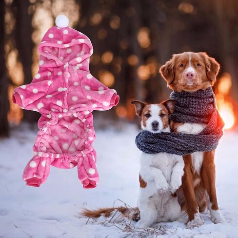 HEEPDD Dog Clothes, Pet Winter Clothes Pet Jump Suit Warm Pajamas Clothing with Hoodies for Dogs Cats in Saudi Arabia