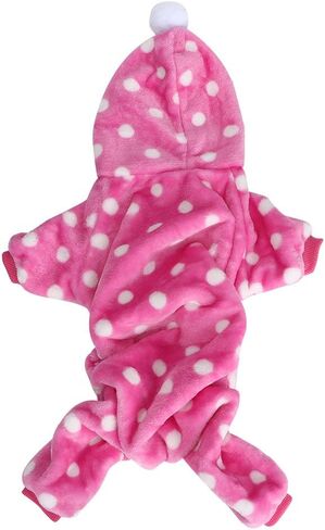 HEEPDD Dog Clothes, Pet Winter Clothes Pet Jump Suit Warm Pajamas Clothing with Hoodies for Dogs Cats in Saudi Arabia
