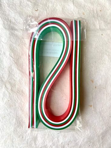 1/4" Red, Green, White Holiday~ Paper Strips for German, Froebel, Moravian Stars & Weaving in Saudi Arabia