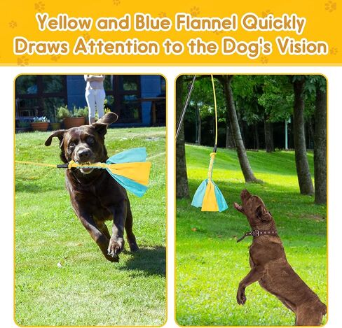 عصا مغازلة للكلاب، عصا مغازلة قابلة للسحب مع طعم، لعبة تفاعلية للكلاب للتدريب في الهواء الطلق، عصا مغازلة مقاس 40 بوصة للكلاب الصغيرة والمتوسطة والكبيرة in Kuwait