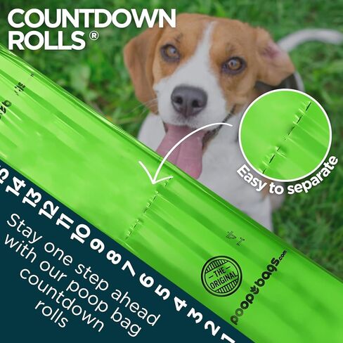 The Original Poop Bags® Dog Poop Bags Rolls Countdown®, 960 Counts Dog Poop Bag USDA Certified 38% Plant Based & 62% PE, Unscented Dog Bags For Poop, Doggie Poop Bags, Doggy Poop Bags Dog Waste Bags in Saudi Arabia