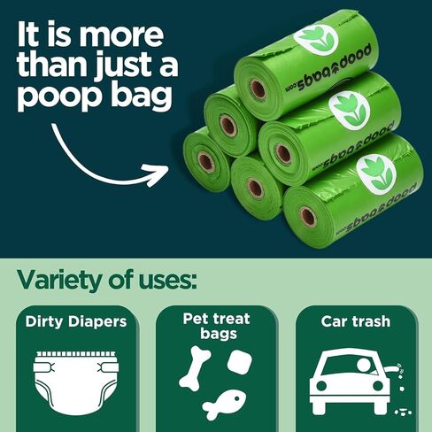 The Original Poop Bags® Dog Poop Bags Rolls Countdown®, 960 Counts Dog Poop Bag USDA Certified 38% Plant Based & 62% PE, Unscented Dog Bags For Poop, Doggie Poop Bags, Doggy Poop Bags Dog Waste Bags in Saudi Arabia