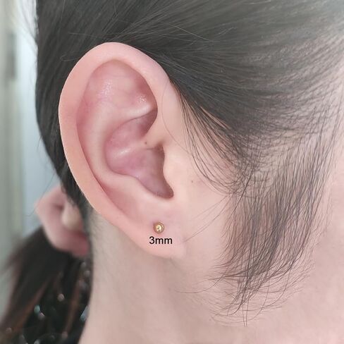 1Pairs Stud Earrings Set, Ball Earrings for Women 14K Gold Hypoallergenic Cartilage Earring 3mm Golden Earrings Stud for Tragus Cartilage Earlobe Piercing Jewelry Women Gift in Saudi Arabia