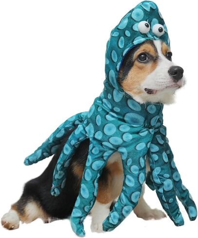 Dog Cat Octopus Costumes,Pet Halloween Cosplay Costume for Small Puppy Dogs in Saudi Arabia