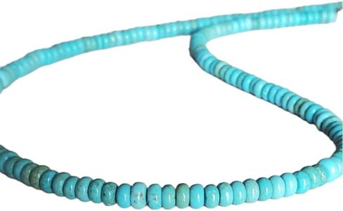 Dainty Natural Turquoise Beaded Choker (18 Inches) in Saudi Arabia