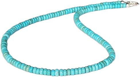 Dainty Natural Turquoise Beaded Choker (18 Inches) in Saudi Arabia