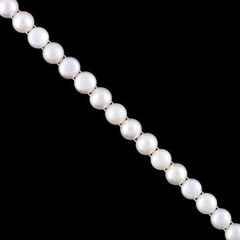 InfinityGemsArt Natural Freshwater Cultured Pearl Full Beads Dainty Bracelet for Her Handmade Jewelry Rhodium Plated 925 Sterling Silver Bracelet Chain in 8 inch, Enlightenment Stone in Saudi Arabia