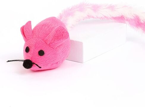 Plush Long Tail Mouse Built-in Catnip Colorful Self-Happy Funny Cat Interactive Chew Toys Cat Supplies Cat Toys Yellow in Saudi Arabia