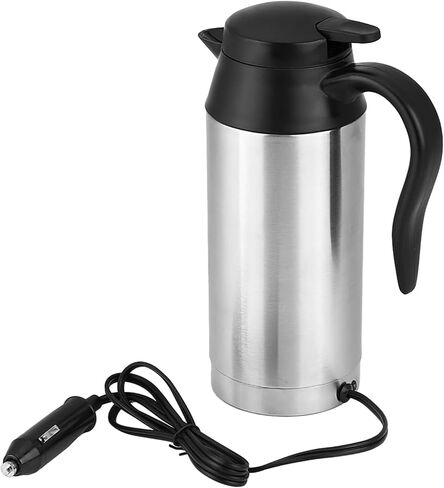 for DC powered car teapot Gorgeri 750ml 12V Car Stainless Steel Cigarette Lighter Heating Kettle Mug Electric Travel Bottle Hot Water Kettle Water Heater Kettle Electric Kettle Water Boiler in Saudi Arabia
