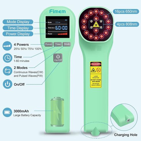 Cold Laser Therapy for Dogs, 4x808nm+16x650nm, Portable Red Light Therapy Vet Device for Pain Relief, Cold Laser Therapy Device for Cat and Horse, Pet Laser Therapy, Handheld Laser Device Animal in Saudi Arabia