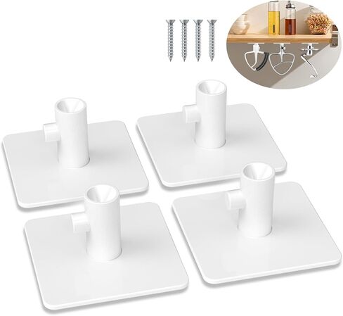 GeeRic Stand Mixer Attachment Holders, 4 Pcs Holders Compatible with Kitchenaid Mixer, Storage Tools Easy Installation with Screws in Kuwait