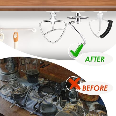 GeeRic Stand Mixer Attachment Holders, 4 Pcs Holders Compatible with Kitchenaid Mixer, Storage Tools Easy Installation with Screws in Kuwait