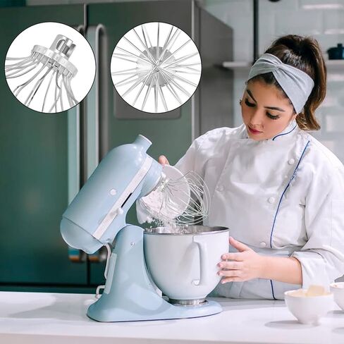 11-Wire Whip Attachment Suitable For Kit-chen-aid KN211WW Stand Mixer Fit 7 Quart Tilt-Head Lift Stand Mixer Whisk Attachment for Egg Heavy Cream Beater Whisk in Kuwait