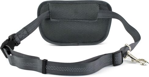 Removable Accessory Pouch for Hands Free Leash, Two Zippered Pockets, Poop Bag Dispenser, Breathable Mesh with Padding in Saudi Arabia